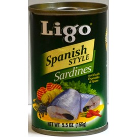 Ligo Spanish Style Sardines, 5.5 oz (Pack of 2)