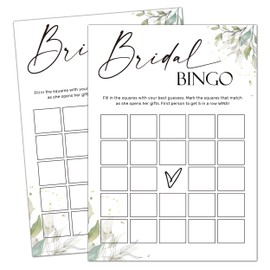 Eronm Minimalist Engagement Shower Games, Bridal Shower Bingo, Engagement Party Games, Wedding Shower for 25 Guests, Wedding Advice Cards, Bridal Shower Decorations-A08