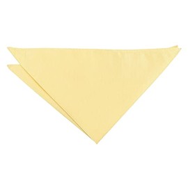 DQT Plain Twill Wedding Pocket Square Handkerchief - Daffodil Yellow