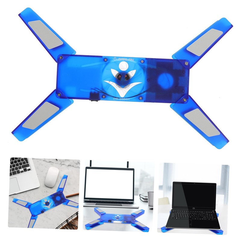 LABRIMP Laptop Cooling Stand with LED Fan and Port Hub