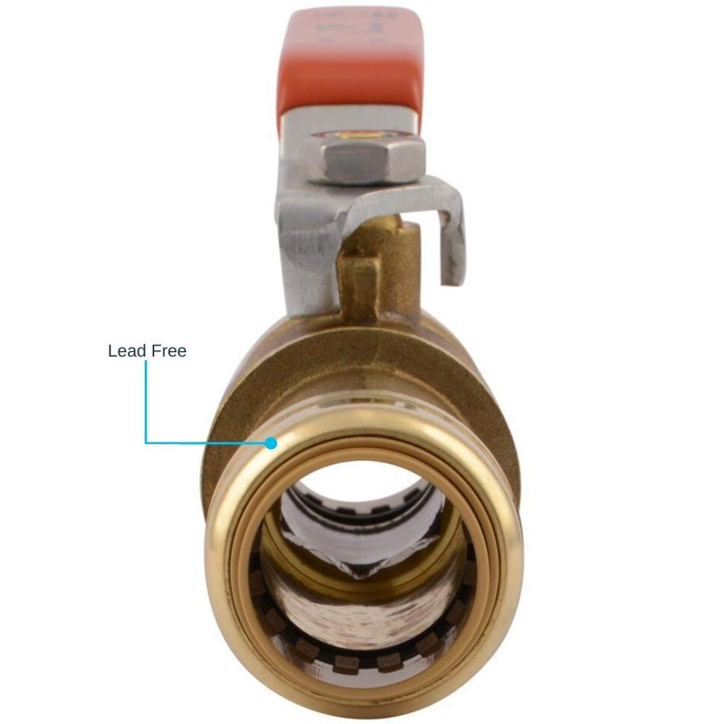 SharkBite 24737LFA 24737LF Slip Ball, Water Valve Shut Off, Push-to-Connect,