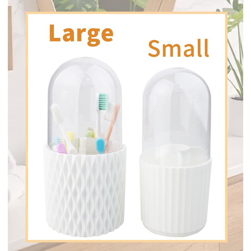OOXYG Extra-Large Toothbrushes and Toothpaste Holders with Removable Lid, Dustproof