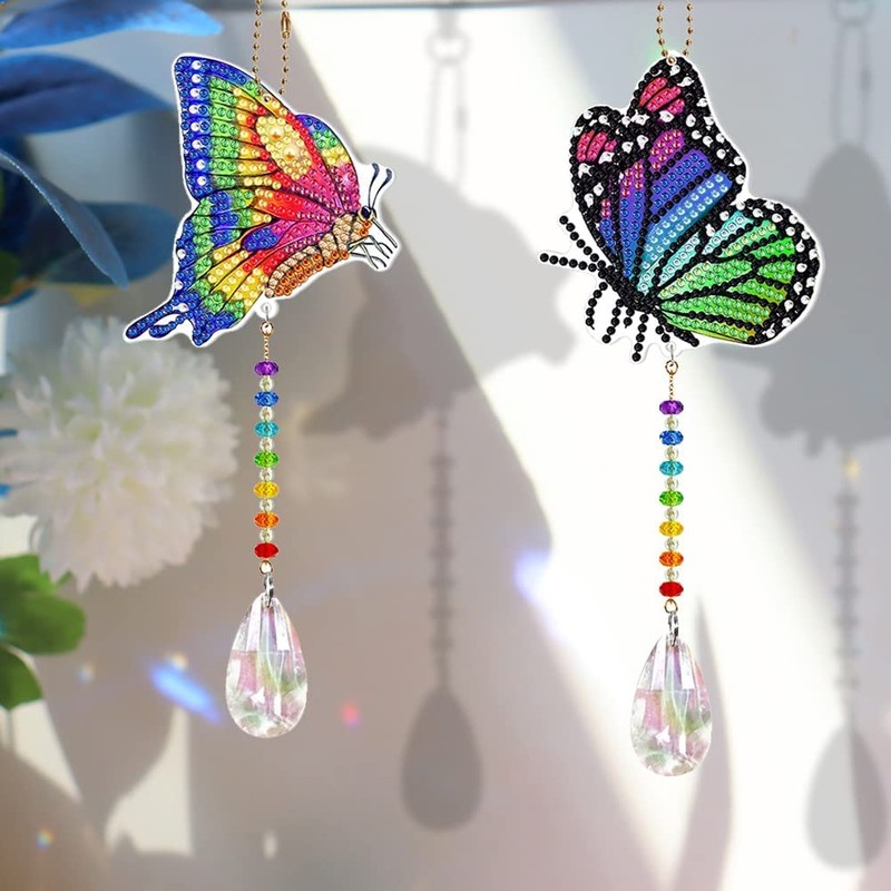 OKUGAIYA Diamond Painting Set Hanging Pendant Craft 2 Pieces DIY