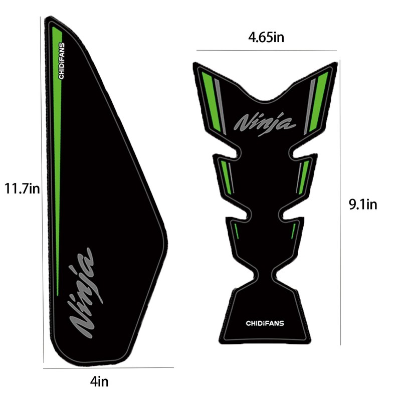 TZMAPU Compatible Kawasaki Ninja 400 Tank Pad,Motorcycle Tank Protector,Non-slip Fuel