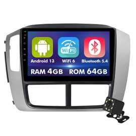 10.1 Inch IPS Touchscreen Android 13 Car Stereo for Honda Pilot 2006-2008 with Wireless CarPlay & Android Auto 4+64GB Car Radio, Support GPS, WiFi 6, Bluetooth,5.4, FM, Backup Camera, SWC, Dual USB