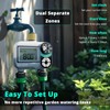 QUOBAS 2 Zone Sprinkler Timer with Brass Inlet & Outlet,