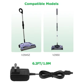 Charger for Shark V2945Z V2950 V2940C-N XA2950 Shark Vacuums Charger Replacement V2945Z Power Cord for Shark Cordless Vacuum Shark Rechargeable Floor & Carpet Sweeper YLS0041-T110025