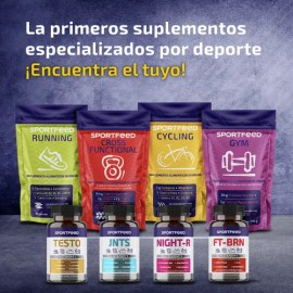 Suplemento Sportfeed Testo Fenogreco, Maca y L-Arginina en Cápsulas                                                                                   