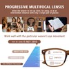 OPTOFENDY Progressive Multifocal Reading Glasses for Women Men, Anti Glare/Eyestrain