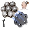 7 Blade Head Shaver Replacement, Magnetic 7D Rotating Washable Shaver