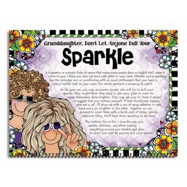 Blue Mountain Arts 2026 Wall Calendar — My Incredible Granddaughter, Don’t Let Anyone Dull Your Sparkle by Suzy Toronto | Fun & Empowering Gift for Granddaughters | 12-Month, 9 x 12 Inches