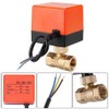 AC 220V Brass Electric Motorized Ball Valve 2 Way 3-Wire