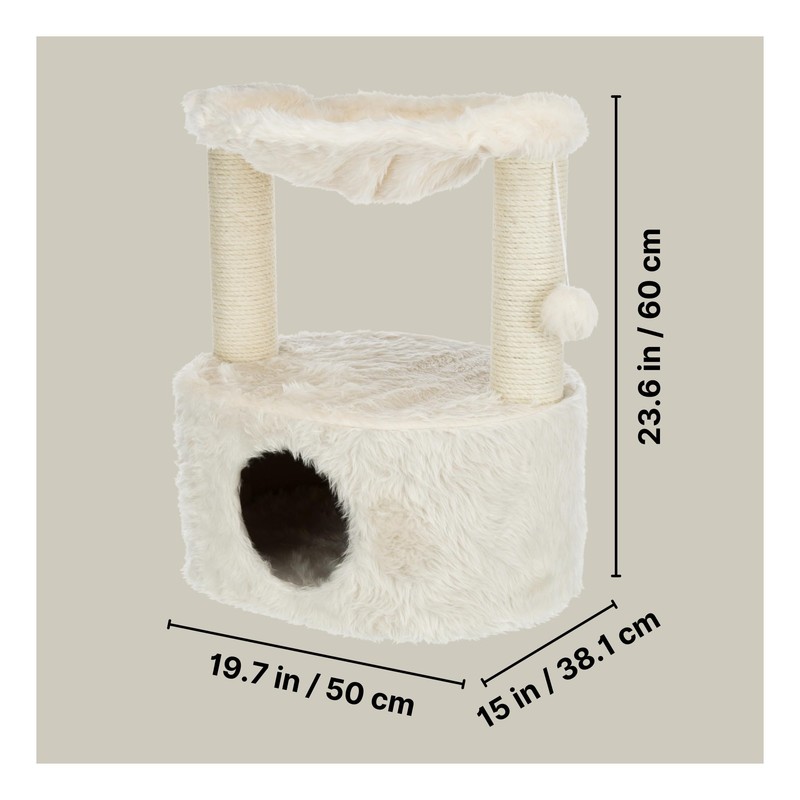 TRIXIE Baza Grande Scratching Post, Cat, Creme, Medium, (44545)