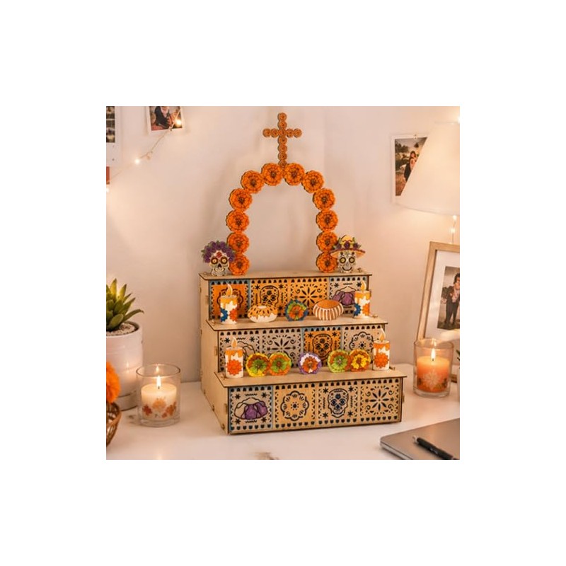JeeLeeko Kit DIY de Mini ofrenda de Día de Muertos