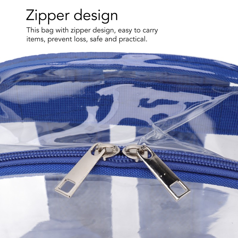 PVC Transparent Backpack Portable PVC Zipper Design High Capacity Clear