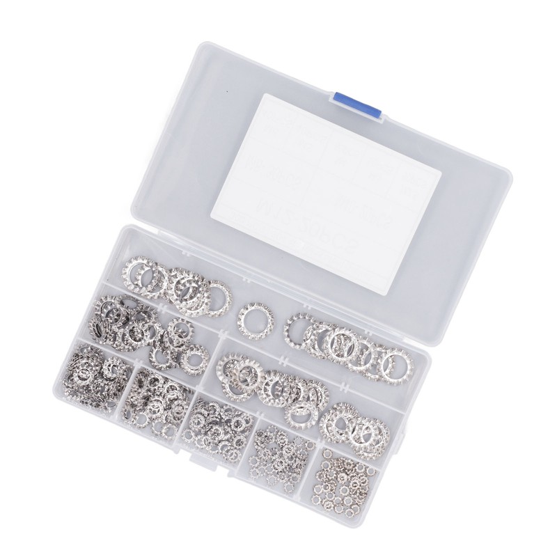 300Pcs External Tooth Star Lock Washer Stainless Steel Starlock Washer