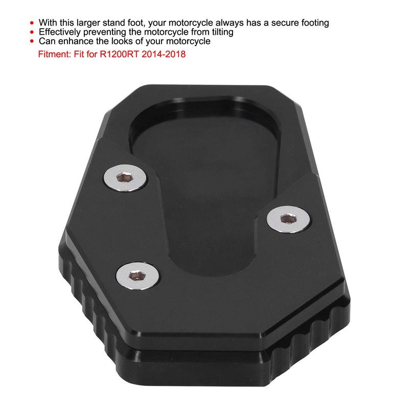 Foot Side Stand Extension Pad Plate, Convenient Durable Motorcycle Kickstand