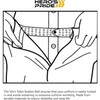 Hero's Pride Shirt Tailor Rubber Belt - Adjustable Shirt Stays