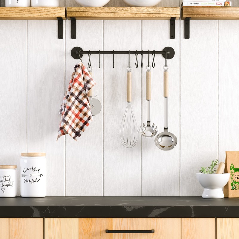 Wallniture Cucina 16" Wall Mount Kitchen Organization Storage Rail with