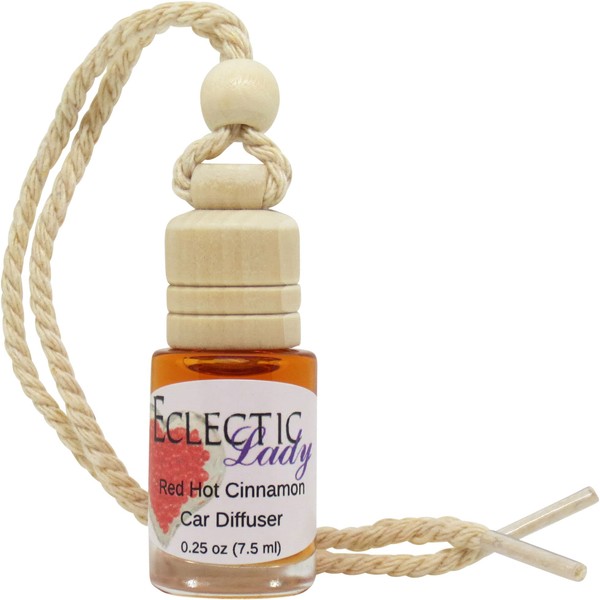 Red Hot Cinnamon Scented Car Diffuser By Eclectic Lady, 7.5