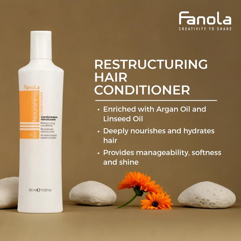 Fanola Restructuring Hair Conditioner for Women & Men - Hydrating