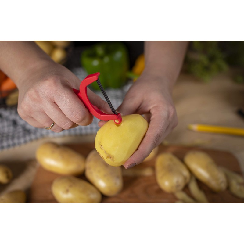 Kuhn Rikon Original Swiss Translucent Peeler Set, 4-Inch, Red/Green/Yellow