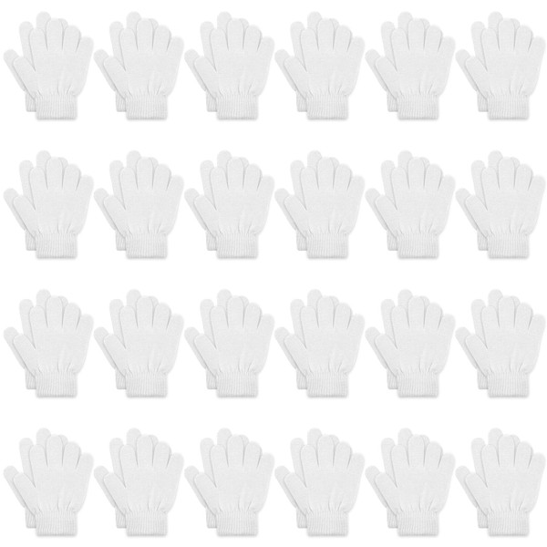 ONESING 24 Pairs Knitted Winter Gloves Children Gloves Bulk Kids