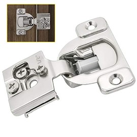 20 Pack 1/2 inch Overlay Soft Close Cabinet Hinge,105 Degree Cabinet Concealed Hinges,3 Way Adjustable Concealed Face Frame Kitchen Cabinet Door Hinges,Nickel Plated Stainless Steel Concealed Hinge