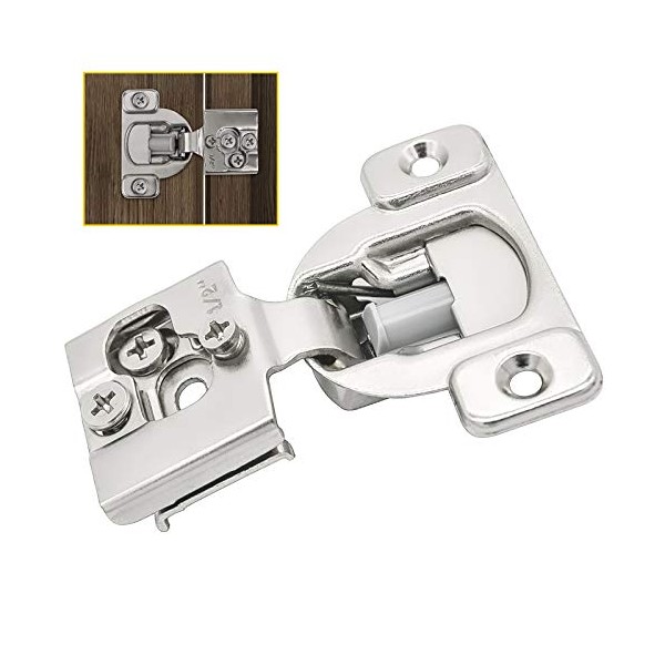 20 Pack 1/2 inch Overlay Soft Close Cabinet Hinge,105 Degree