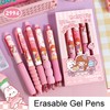 MOZXIRZ 5 Pcs Erasable Gel Pens Cute Retractable Pens Cartoon