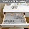 12Pcs Velvet Stackable Jewelry Trays, Jewelry Drawer Organizer, Large Removable