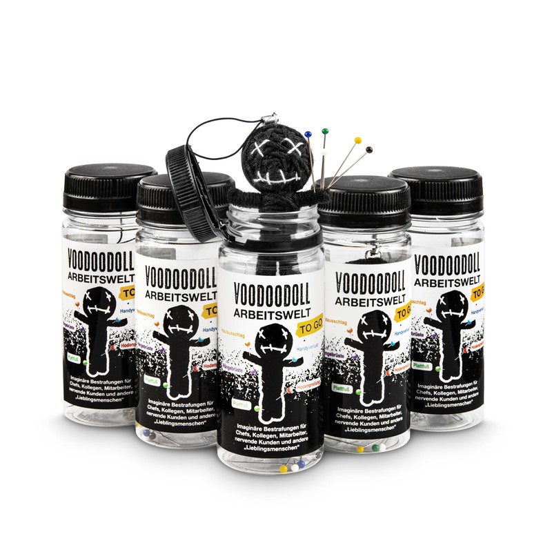 Pack of 5: Voodoo Doll in Tin | Funny Mini