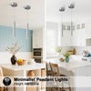2 Pack Chrome Cylinder Pendant Lights for Kitchen Island, Modern