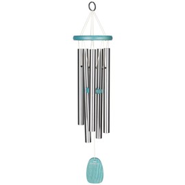 Woodstock Wind Chimes for Outside, Outdoor Decor, Patio and Garden Decor for Outside Front Porch Decor (24") Beachcomber Wind Chime Gracious Green Decorative Wind Chime (BCGG)