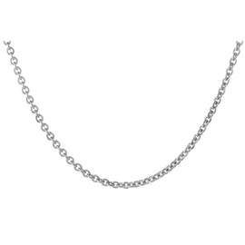 trendor Anchor Chain 925 Sterling Silver Rhodium-Plated 1.5 mm Magical Silver Jewellery for Women Necklace Sterling Silver Gift Idea 64031, Sterling Silver, No Gemstone