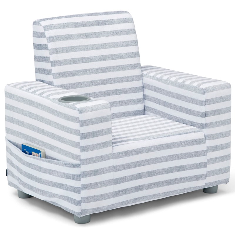 GAP GapKids Upholstered Chair, Grey/White