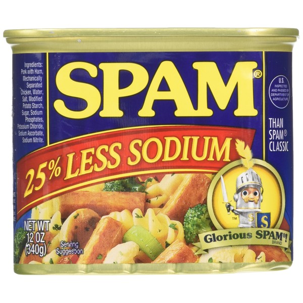 Spam Luncheon Meat 25% Less Sodium 12 oz