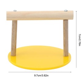 Bird Play Stands Wooden Tabletop Bird Perch Shelf Portable Training Playground Bird Chewing Biting Toy Bird Cage Accessories for Small Medium Birds