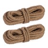 Relaxdays Jute Rope 10 mm, Set of 2 Natural Ropes,