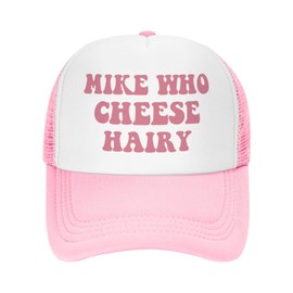 Generic Mike Who Cheese Hairy Trucker Hats for Women Pink Men Vintage Dad Pink Hats for Men