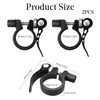 2-Piece Bicycle Seatpost Quick-Release Clamp Set - Aluminum Alloy Saddle