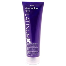 RUSK Deepshine PlatinumX Repair Treatment, Repairs and Moisturizes Chemically Treated or Damaged Hair, Adds Shine to Platinum, Blonde, Gray, and Silver Hair, 8.5 oz