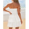 ZESICA Women's Summer Strapless Smocked Tube Dress 2025 Off Shoulder