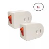 T&S TS 2 pack prong grounded single port power Adapter