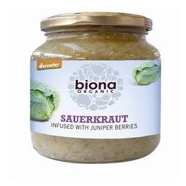 6 Pack of Gluten Free Biona Organic Demeter Sauerkraut 680 g