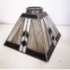 HUIMEIJU Tiffany glass shade, stained glass square shade, geometric pattern