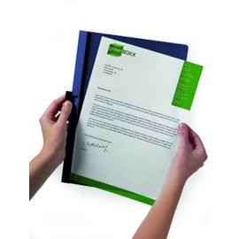 Durable DURACLIP Report Cover with Clip Fastener - Letter-Size 8.5" x 11" Inches - Clear Cover and Black Border - Pack of 5