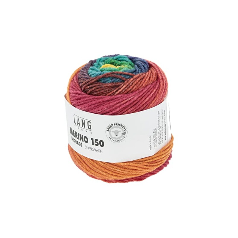 Lang Yarns - Merino 150 Dégradé 0008 Rainbow 50 g