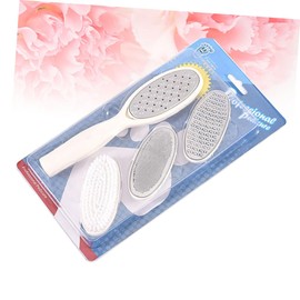 MERRYHAPY 4pcs Multi-function Foot Care Tool Set Foot File and Brush for Callus Removal Salon White