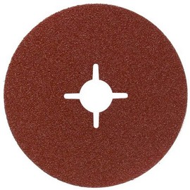 Bosch 2609256247 Fibre Sanding Disc for Angle Grinder Clamped for Wood and Metal 115 mm Disc, 22 mm Bore, 100 Grit